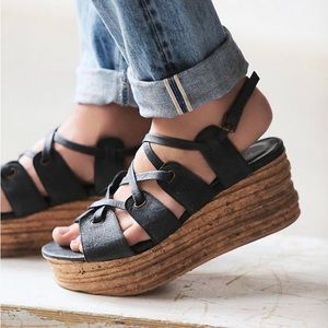 Free People Strappy Wedge Sandal